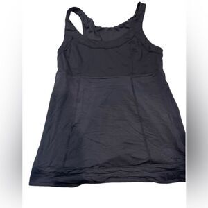 EUC Black striped lululemon yoga tank adjustable bottom size 6 Run